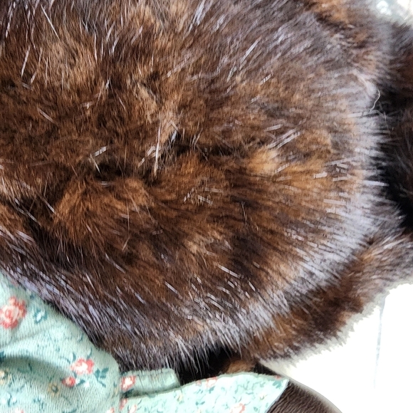 Vintage Handcrafted Genuine  Mink Fur Teddy Bear Jointed 19" Tall - Picture 14 of 16